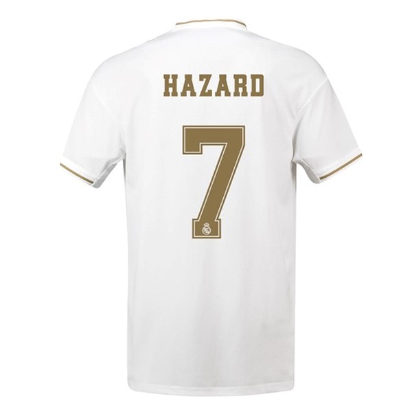 Camiseta Real Madrid NO.7 Hazard 1ª 2019-2020 Blanco
